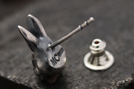 【MUD CULT】Evil Rabbit シルバースタッドピアス