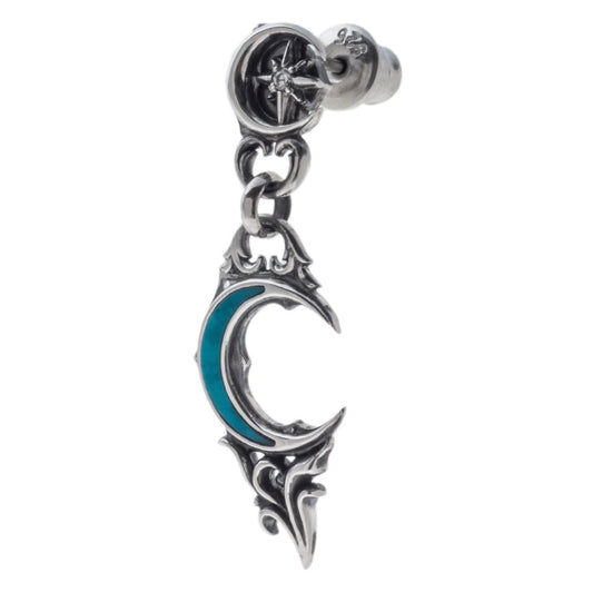 【Artemis Kings】ブルームーンハートピアス AKE0128 片耳用 Blue Moon Heart Piercing (Single) シルバーアクセサリー Silver jewelry