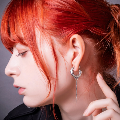 【Artemis classic】ダブルチェーンフープピアス 片耳分 ACE0207 Double Chain Hoop Earrings