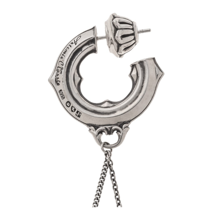 【Artemis classic】ダブルチェーンフープピアス 片耳分 ACE0207 Double Chain Hoop Earrings