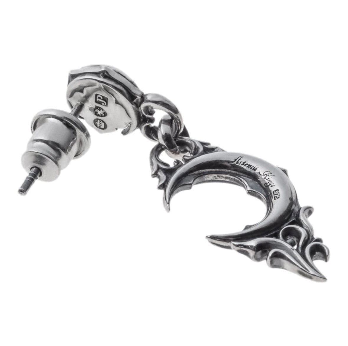 【Artemis Kings】ブルームーンハートピアス AKE0128 片耳用 Blue Moon Heart Piercing (Single) シルバーアクセサリー Silver jewelry