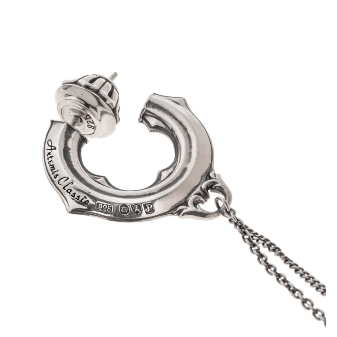 【Artemis classic】ダブルチェーンフープピアス 片耳分 ACE0207 Double Chain Hoop Earrings