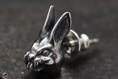 【MUD CULT】Evil Rabbit　シルバースタッドピアス