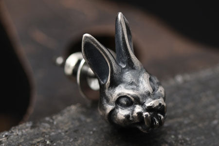 【MUD CULT】Evil Rabbit　シルバースタッドピアス